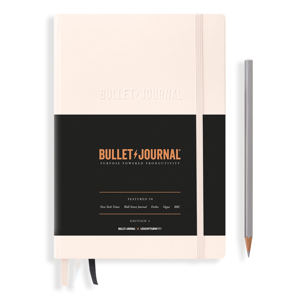 Bullet Journal Edition 2, Medium (A5), Couverture rigide, Blush, pointillé