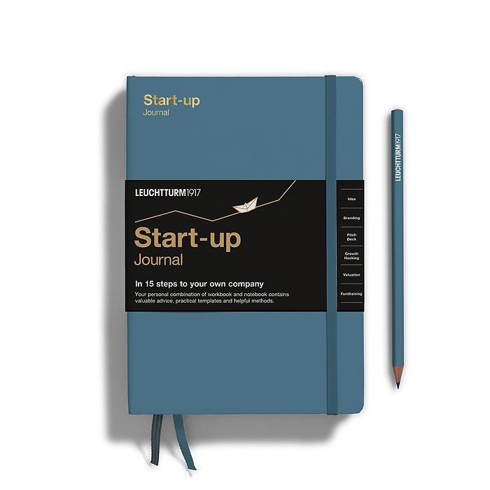 Start-up Journal Medium (A5), Stone Blue, Anglais