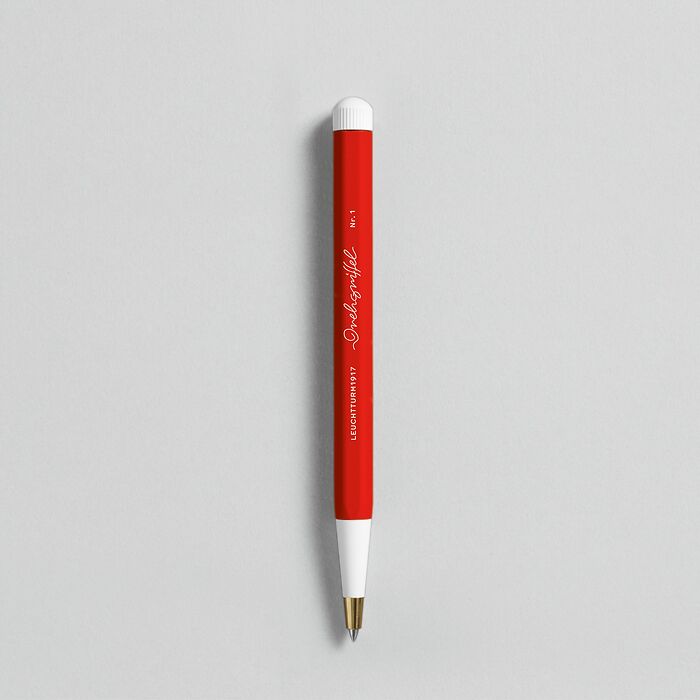 Drehgriffel Nr. 1, Rouge - Stylo gel avec encre noire