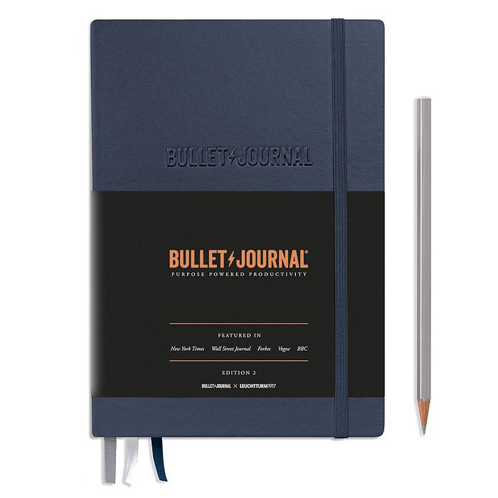 Bullet Journal Edition 2, Medium (A5), Couv. rigide, 206 pages num., Blue22, pointillé