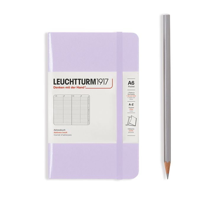 Le Carnet d'adresses Pocket (A6) couverture rigide, Lilac