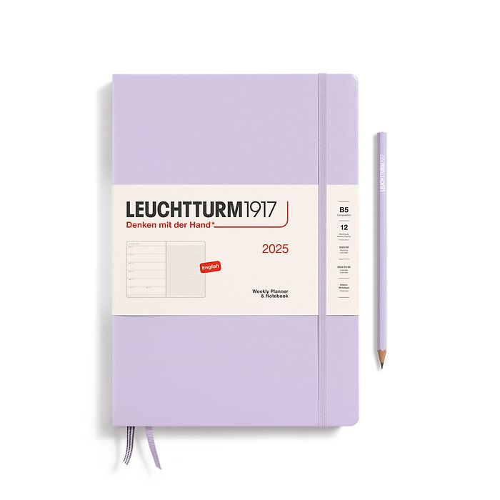 Agenda Semainier & Carnet Composition (B5) 2025, Lilac, Anglais