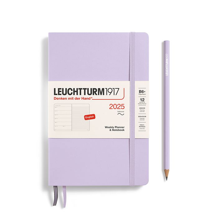 Agenda Semainier & Carnet Paperback (B6+) 2025, Couverture souple, Lilac, Anglais