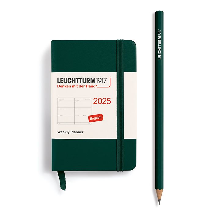 Agenda Semainier Mini (A7) 2025, Forest Green, Anglais