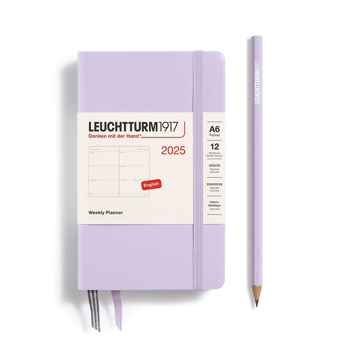 Agenda Semainier Pocket (A6) 2025, Lilac, Anglais