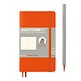 Carnet Pocket (A6), couverture souple, 123 pages numérotées, blanc, orange